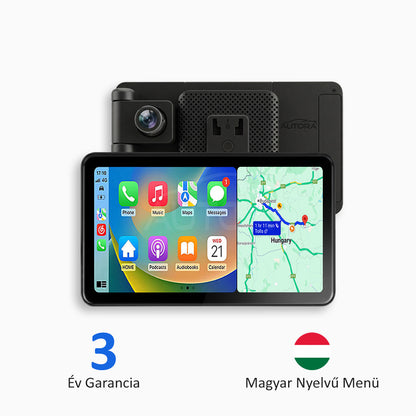 Univerzális Autós Multimédia Rendszer Apple CarPlay, Android Auto és Menetkamera Funkcióval (2026-ös Modell)